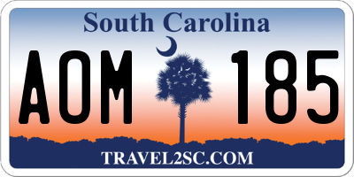 SC license plate AOM185