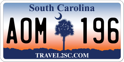 SC license plate AOM196