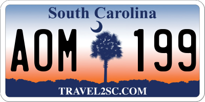 SC license plate AOM199