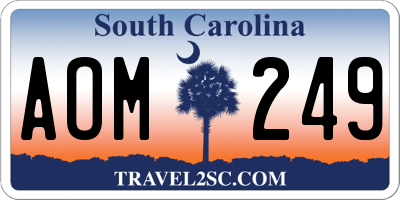 SC license plate AOM249