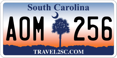 SC license plate AOM256