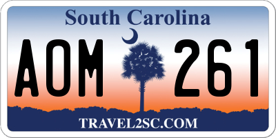 SC license plate AOM261