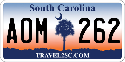SC license plate AOM262