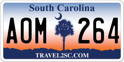 SC license plate AOM264