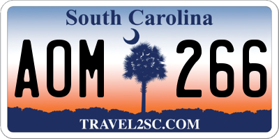 SC license plate AOM266