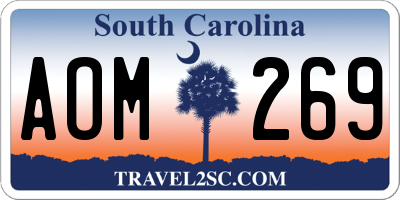 SC license plate AOM269