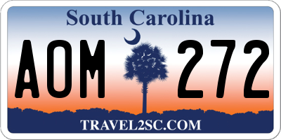 SC license plate AOM272