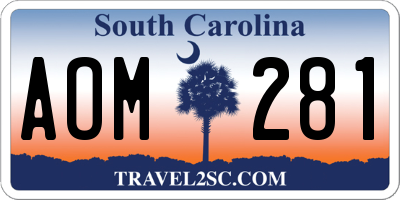 SC license plate AOM281