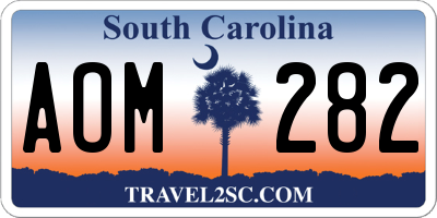 SC license plate AOM282