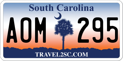 SC license plate AOM295