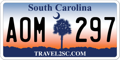 SC license plate AOM297