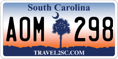SC license plate AOM298