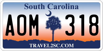 SC license plate AOM318