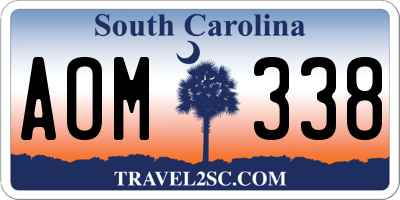 SC license plate AOM338