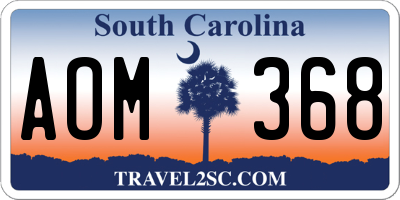 SC license plate AOM368