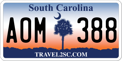 SC license plate AOM388