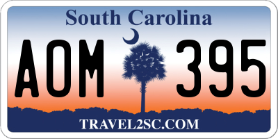SC license plate AOM395