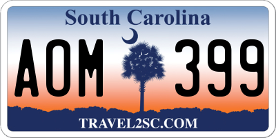 SC license plate AOM399