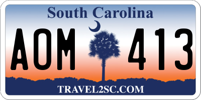 SC license plate AOM413