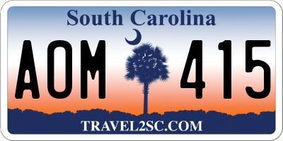 SC license plate AOM415