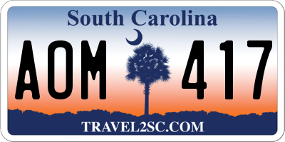 SC license plate AOM417