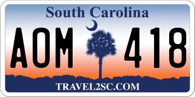 SC license plate AOM418
