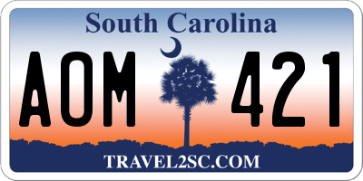 SC license plate AOM421