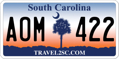 SC license plate AOM422