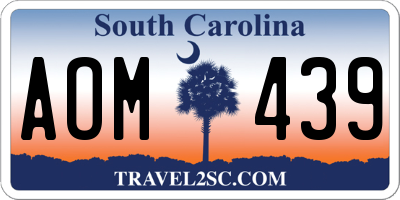 SC license plate AOM439