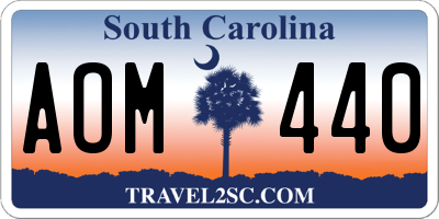 SC license plate AOM440