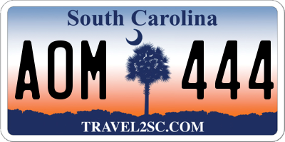 SC license plate AOM444