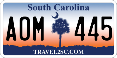 SC license plate AOM445
