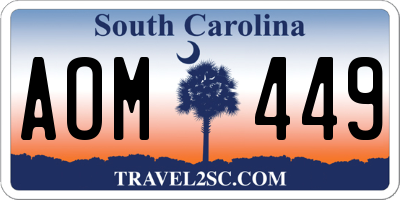 SC license plate AOM449