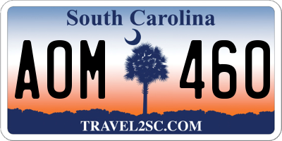 SC license plate AOM460