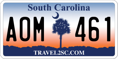 SC license plate AOM461