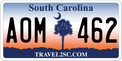 SC license plate AOM462