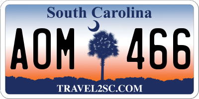 SC license plate AOM466