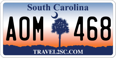 SC license plate AOM468