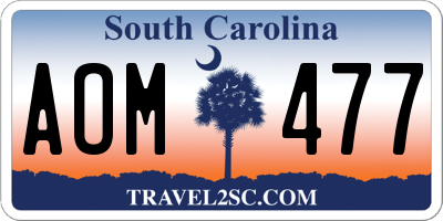 SC license plate AOM477