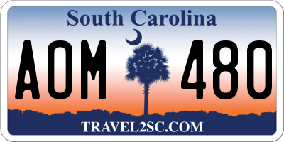 SC license plate AOM480