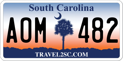SC license plate AOM482