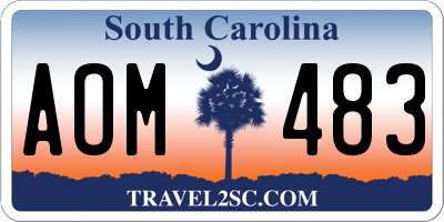 SC license plate AOM483