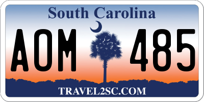 SC license plate AOM485