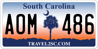 SC license plate AOM486