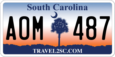 SC license plate AOM487