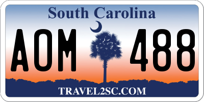 SC license plate AOM488