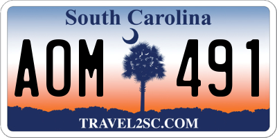 SC license plate AOM491
