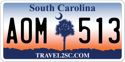 SC license plate AOM513