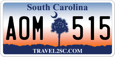 SC license plate AOM515