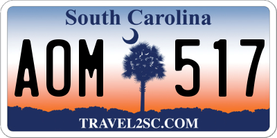 SC license plate AOM517